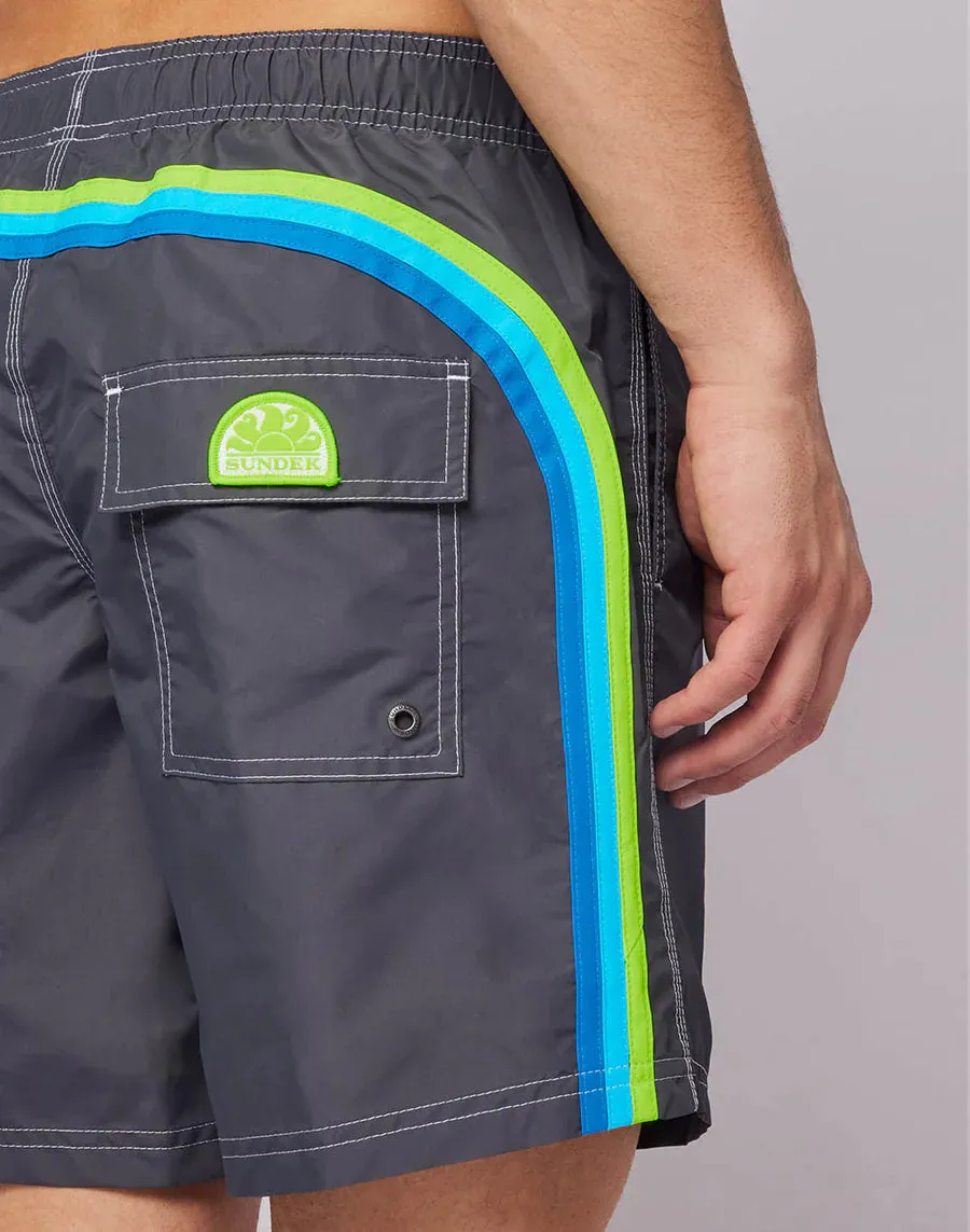 ELASTIC WAIST SWIM TRUNK