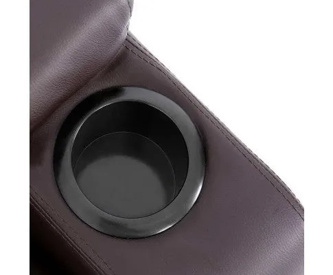 Electric Recliner Lift Chair Massage Armchair Heating PU Leather Brown