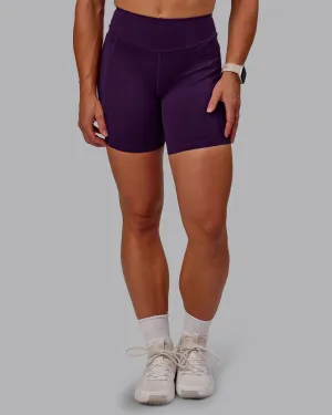 Elite Mid Short Legging - Deep Purple