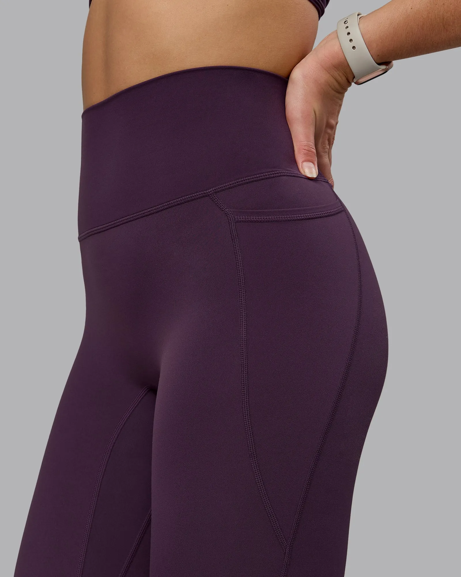 Elixir Full Length Tight With Pockets - Midnight Plum