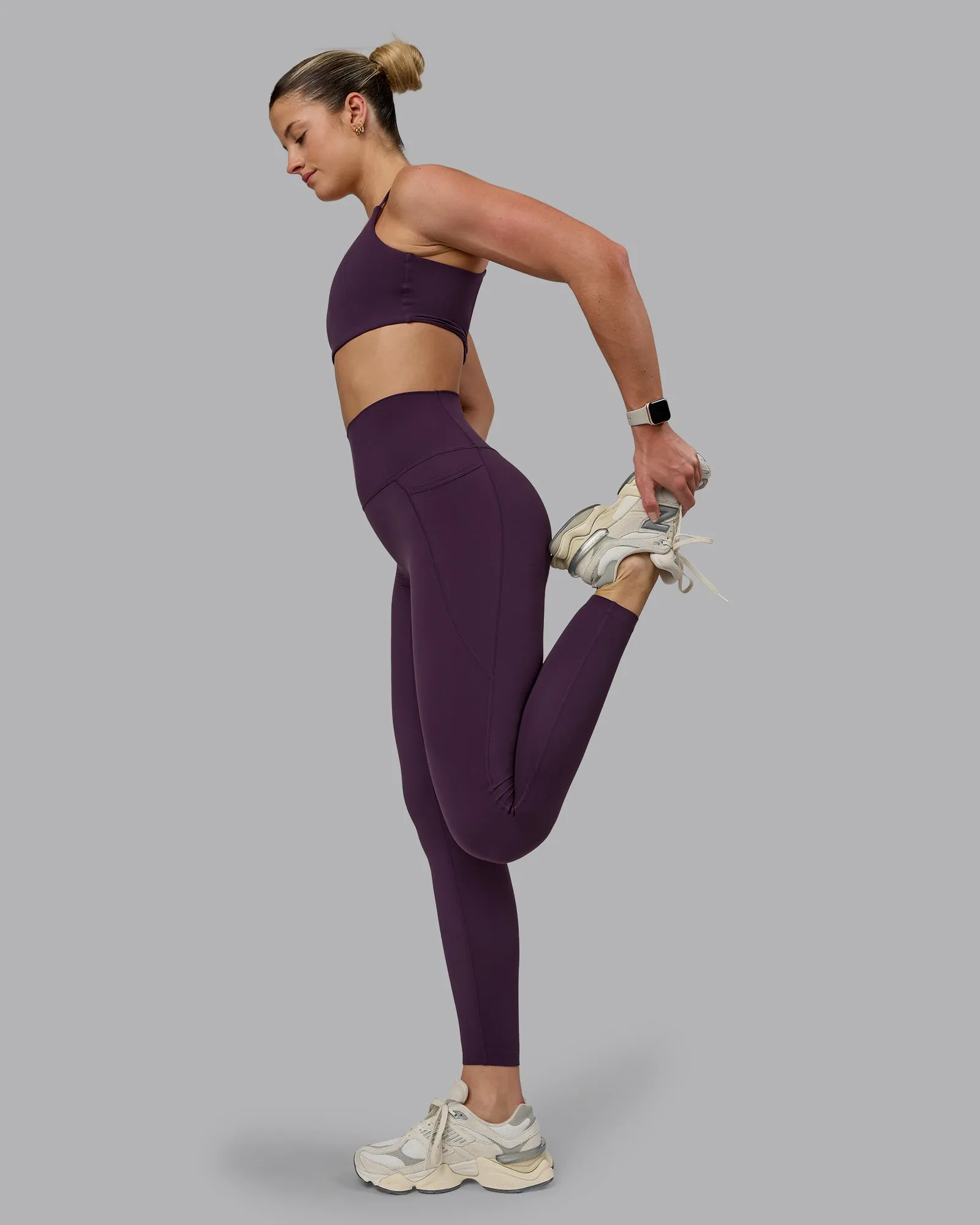 Elixir Full Length Tight With Pockets - Midnight Plum