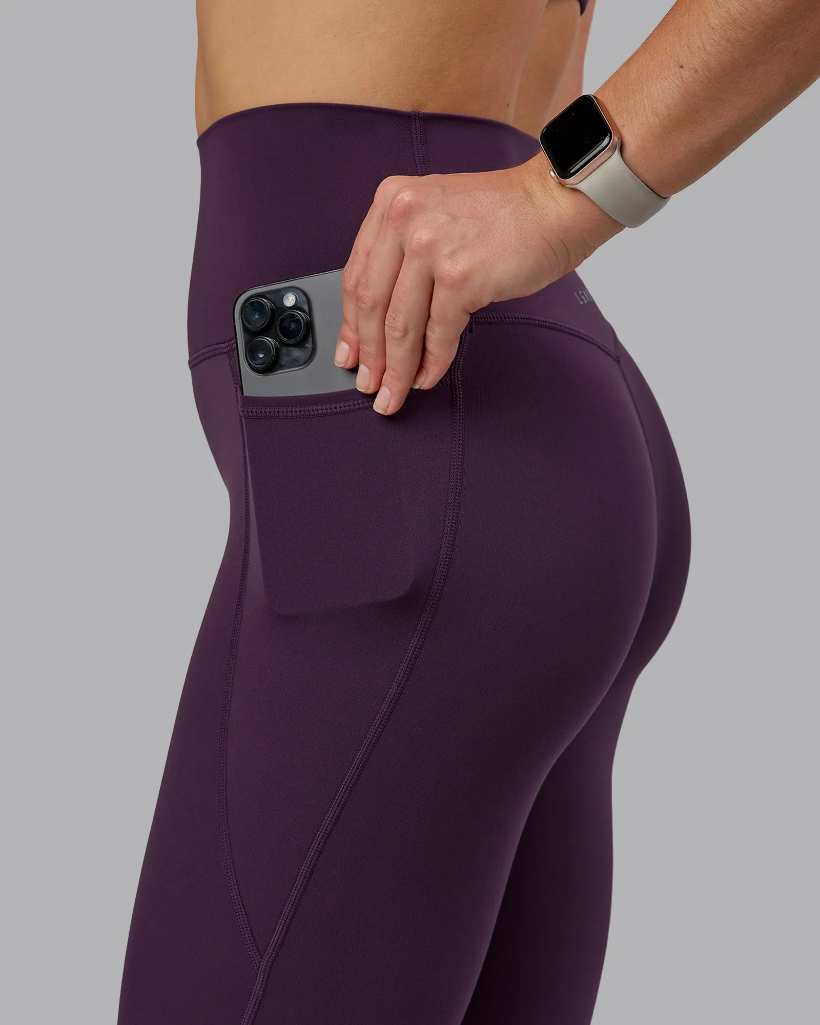 Elixir Full Length Tight With Pockets - Midnight Plum