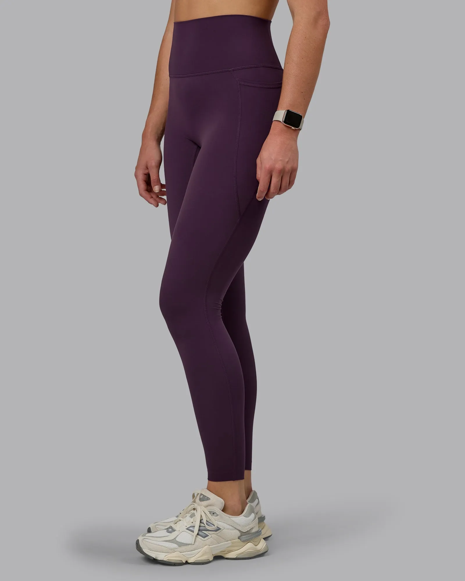 Elixir Full Length Tight With Pockets - Midnight Plum