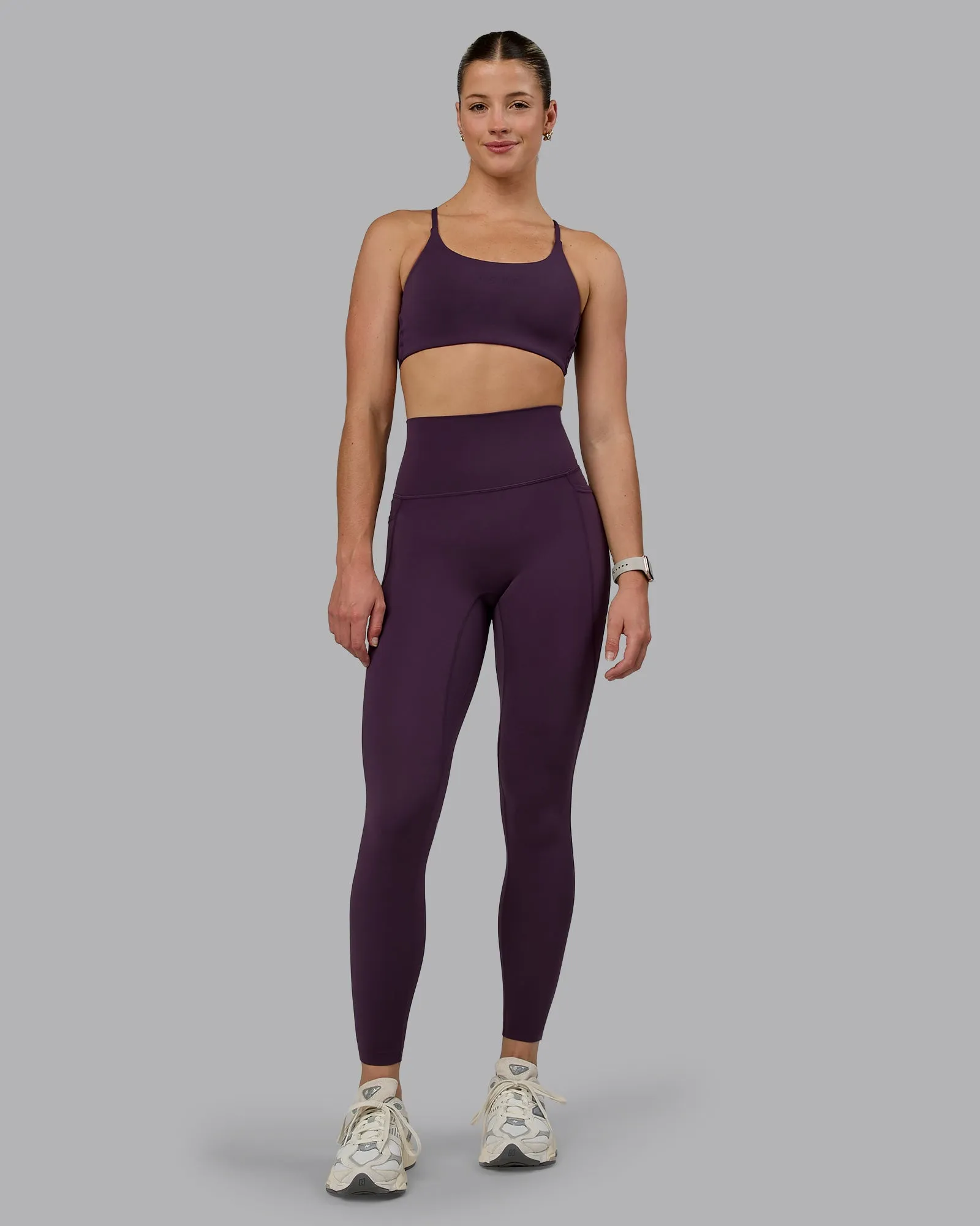 Elixir Full Length Tight With Pockets - Midnight Plum