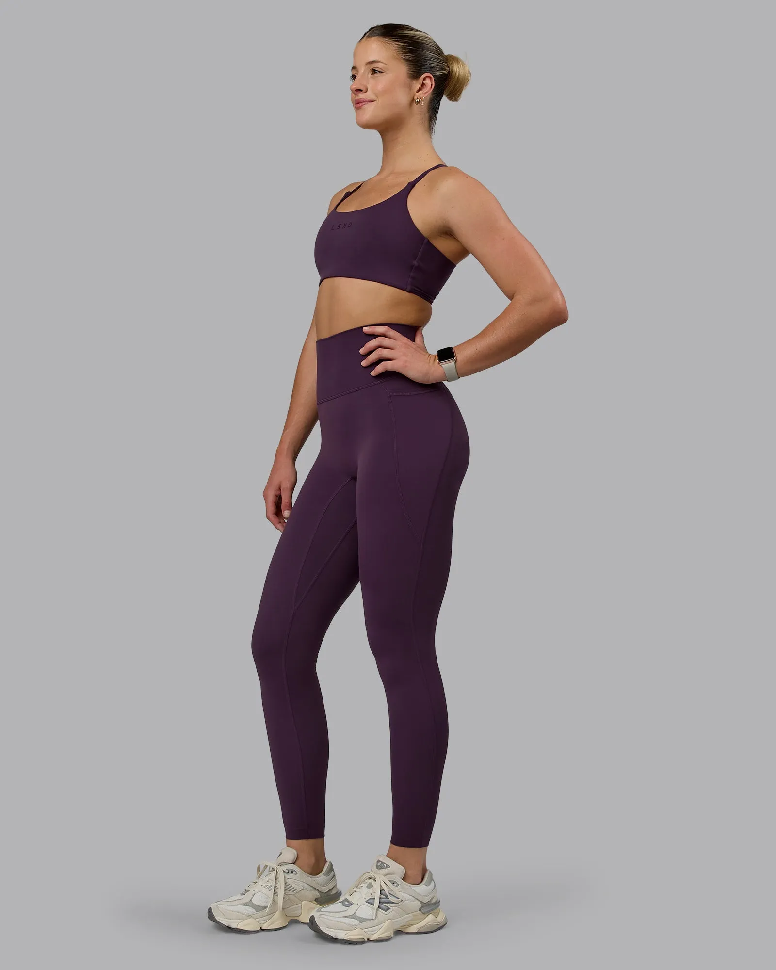 Elixir Full Length Tight With Pockets - Midnight Plum