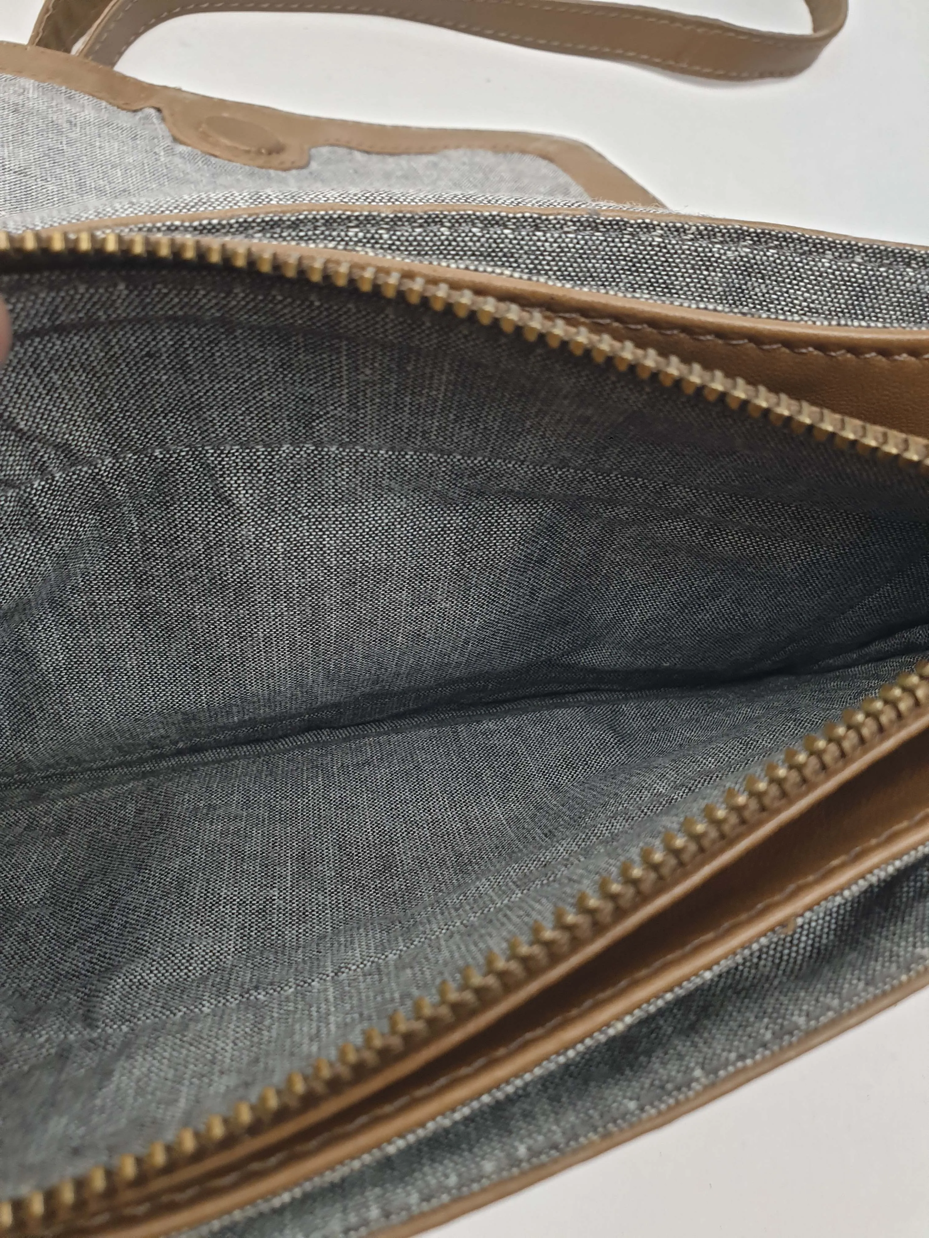 Elk soft brown leather bag with cute bobble detail