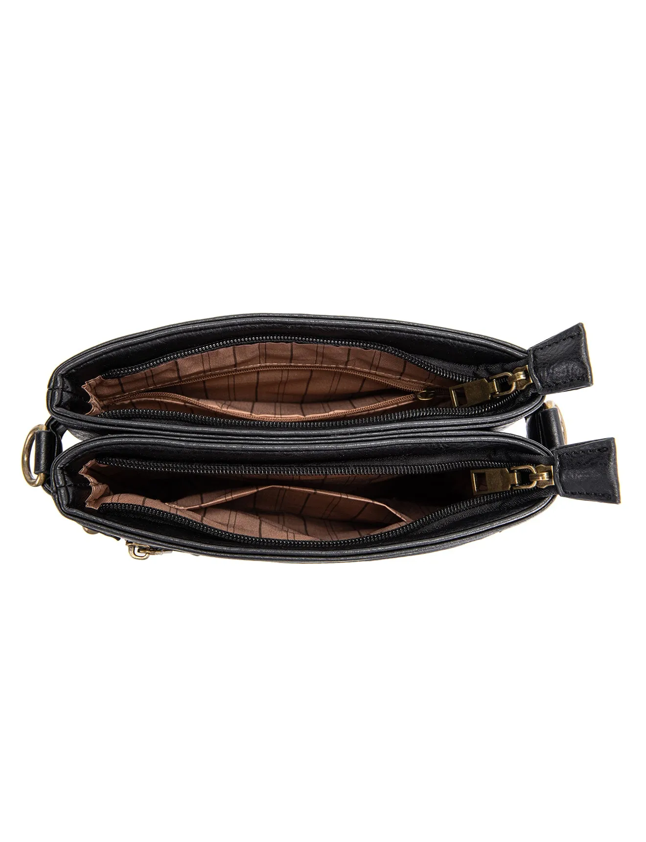 EMI VEGAN XBODY BAG- XB-2339-BLK