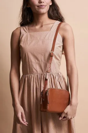 EMILY COGNAC STROMBOLI LEATHER - FULL LEATHER STRAP
