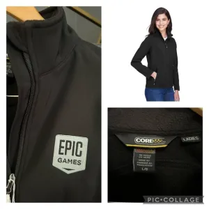 EPIC Games Jacket Large Black Ladies Cruise 2-Layer Fleece Bonded Soft Shell Jkt