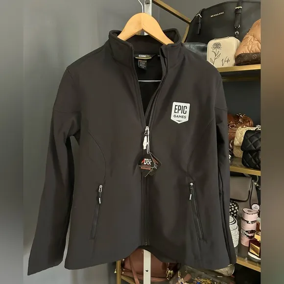 EPIC Games Jacket Large Black Ladies Cruise 2-Layer Fleece Bonded Soft Shell Jkt