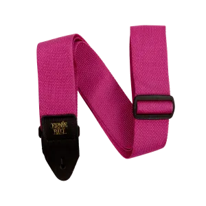 Ernie Ball Polypro Guitar Strap - Raspberry & Black
