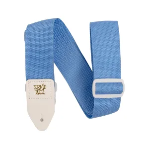 Ernie Ball Polypro Guitar Strap, Soft Blue & White