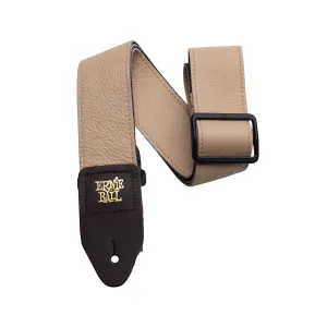 Ernie Ball Tri-Glide 2Inch Italian Leather Bass/Guitar Strap, Tan