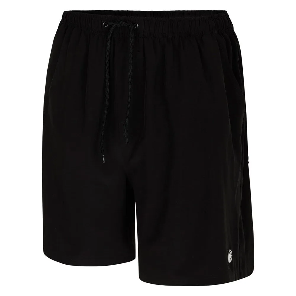 Espionage Stretch Beach Short For Men in Black, 2XL-8XL