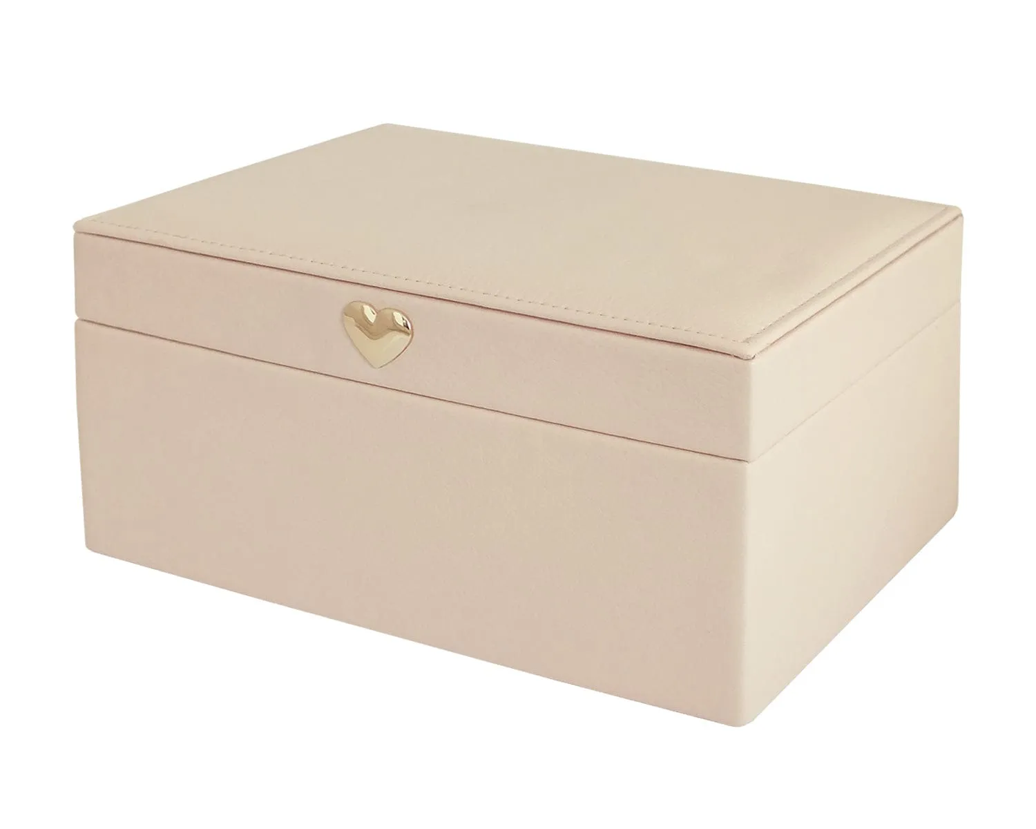 Estella Baby Pink Pu Leather Jewellery Box Jewelry & Trinket Storage Case