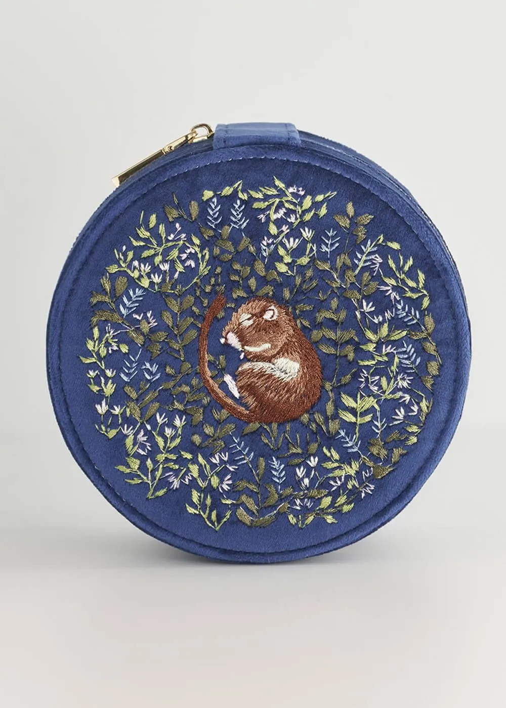 Fable England Chloe Dormouse Velvet Jewellerybox Navy
