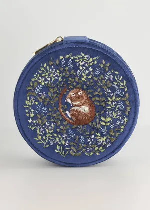 Fable England Chloe Dormouse Velvet Jewellerybox Navy