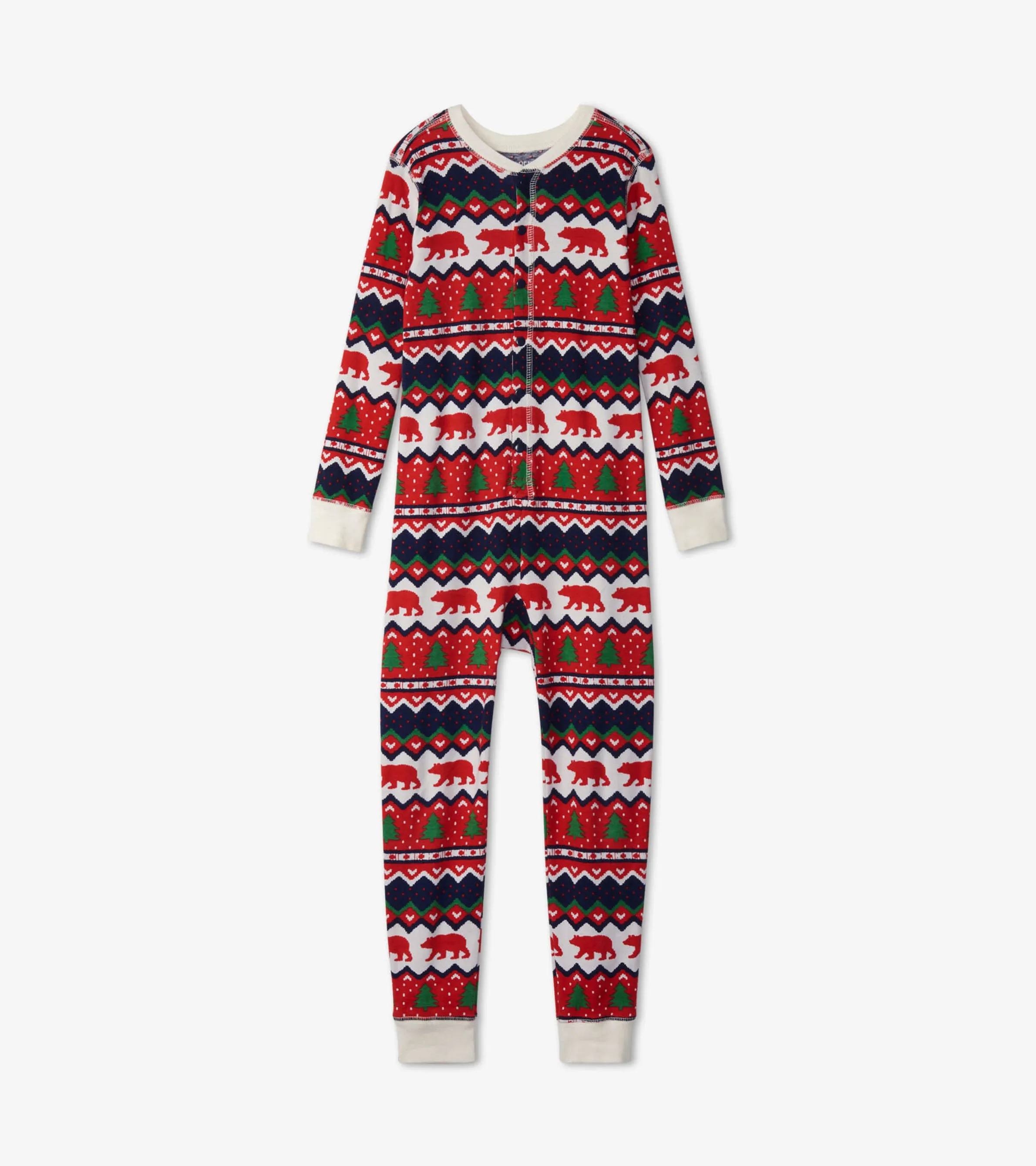 Fair Isle Bear Kids Union Set