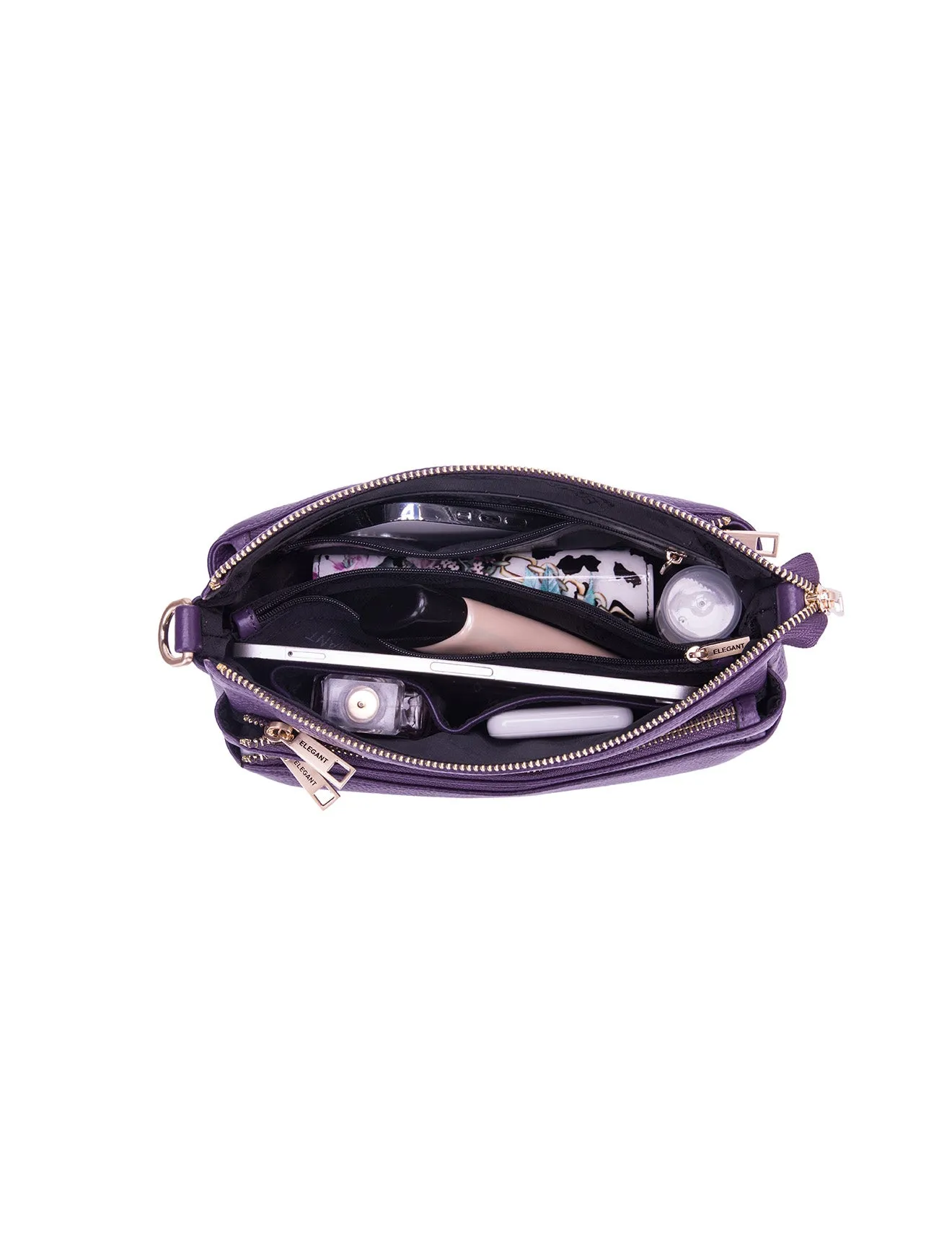 FAITH LEATHER CROSS BODY BAG- E1-0749-PUR- SALE
