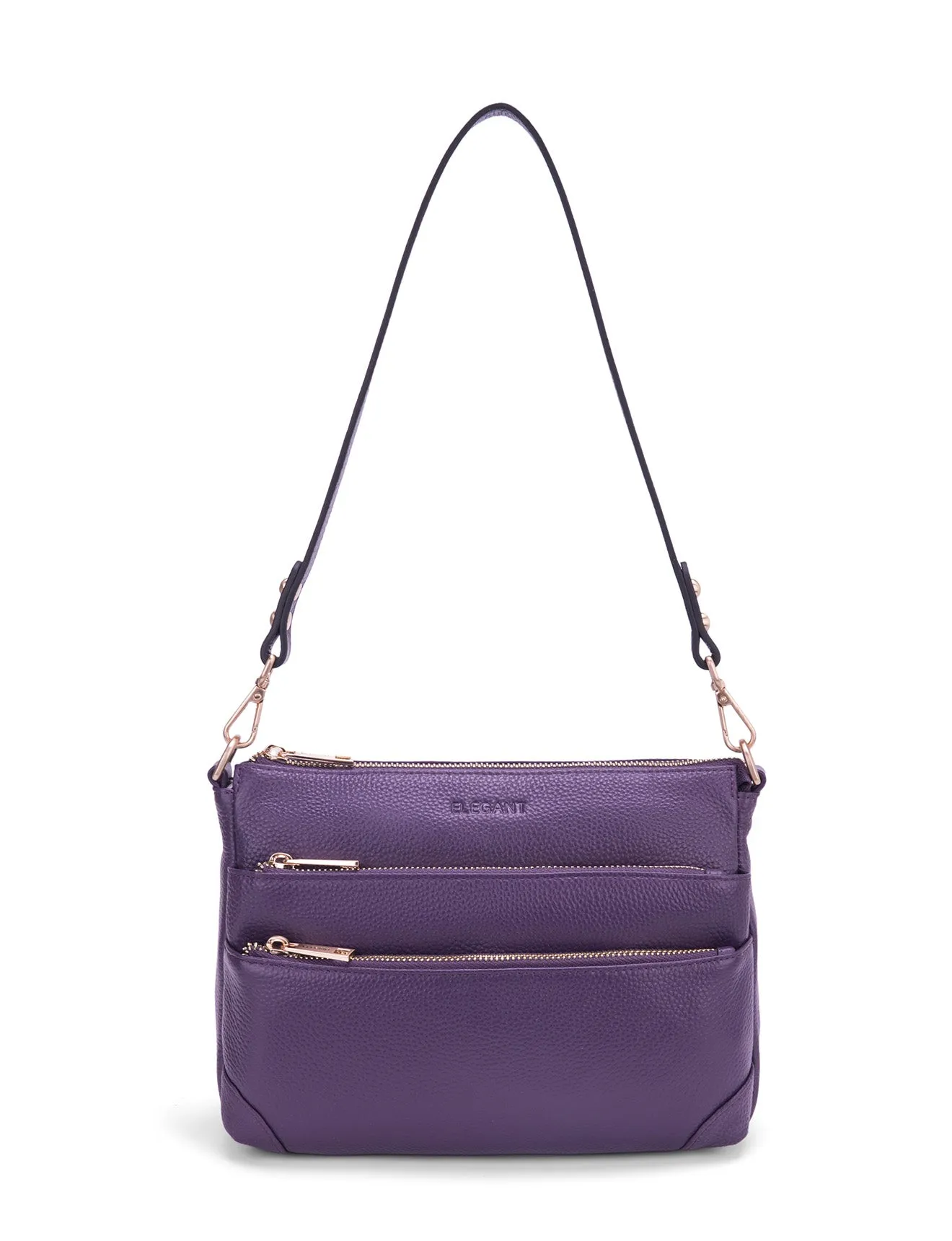 FAITH LEATHER CROSS BODY BAG- E1-0749-PUR- SALE