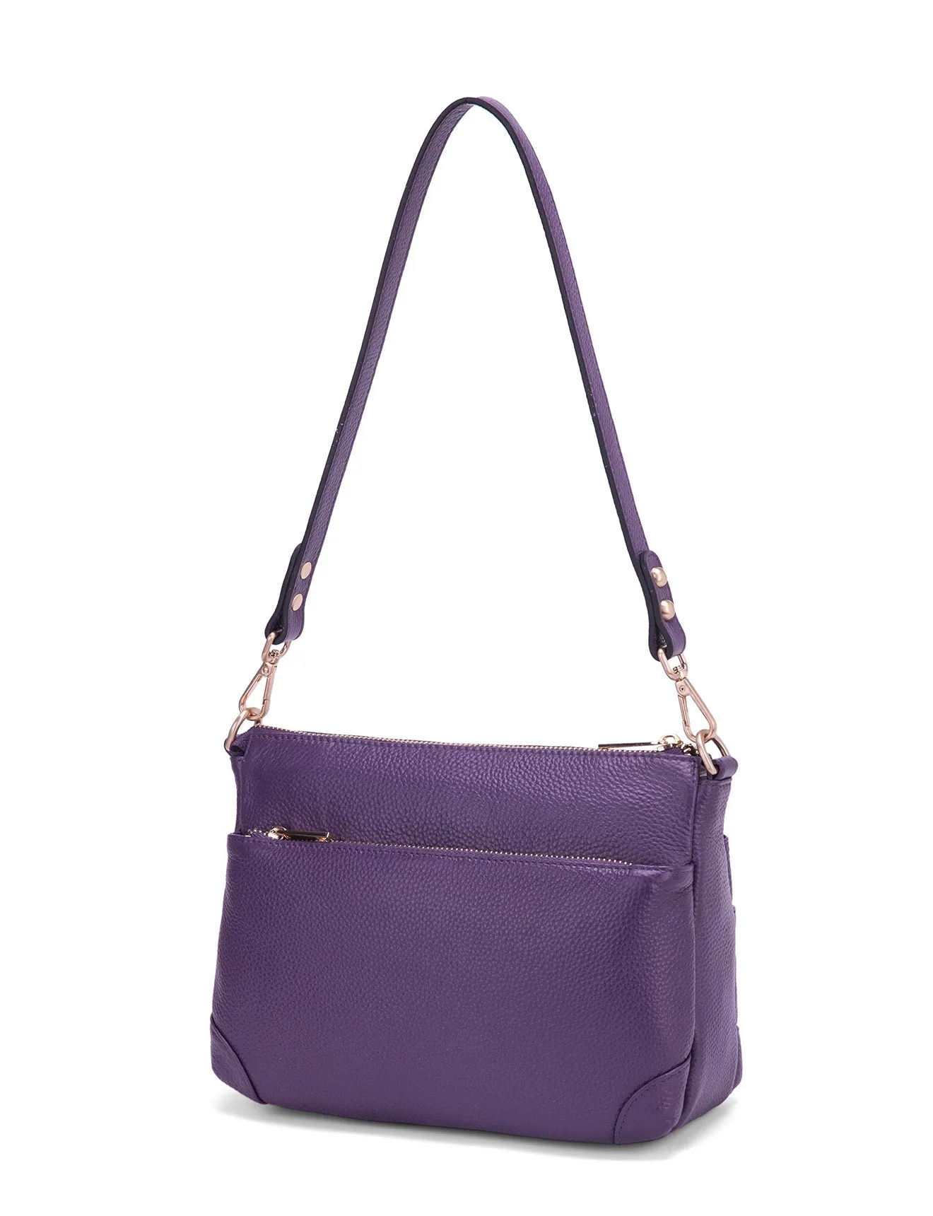 FAITH LEATHER CROSS BODY BAG- E1-0749-PUR- SALE
