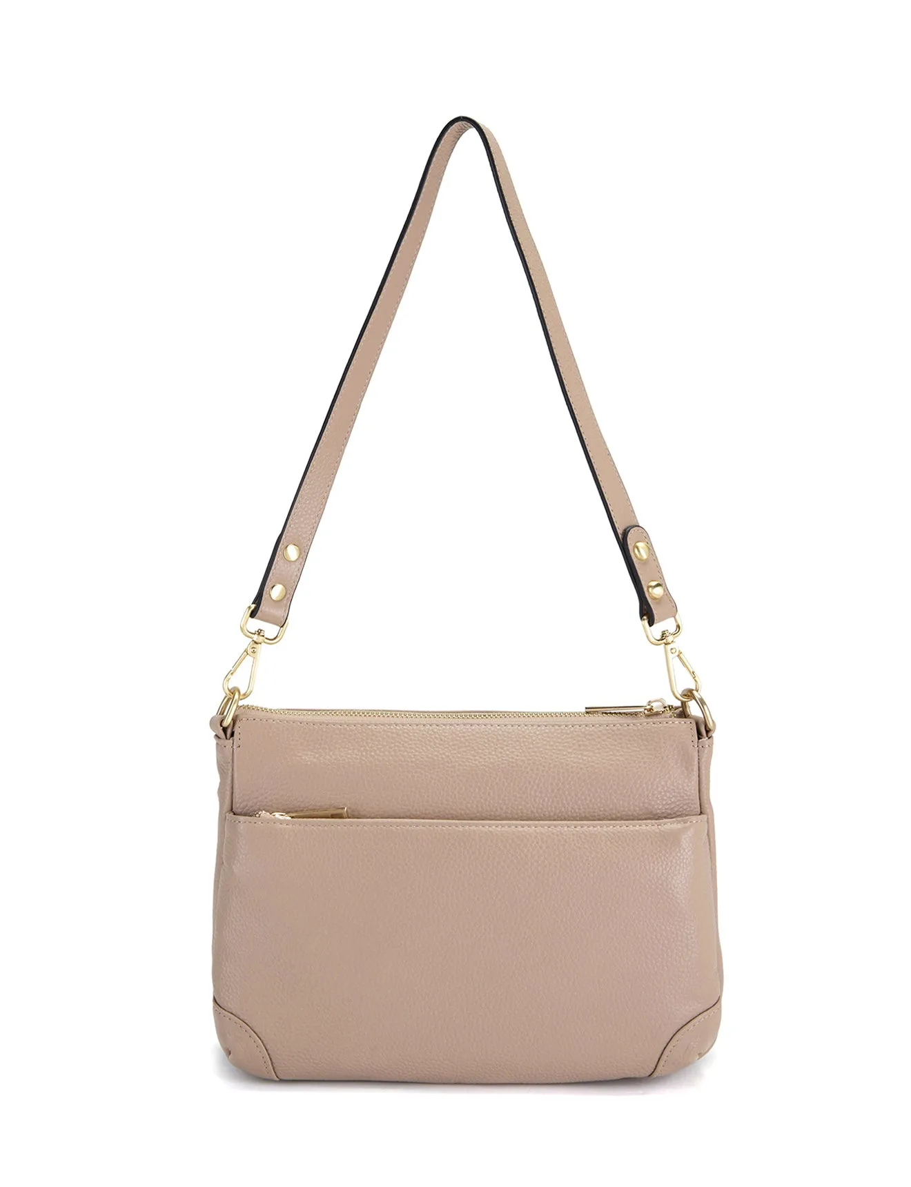 FAITH LEATHER CROSS BODY BAG- E1-0749-PUTTY