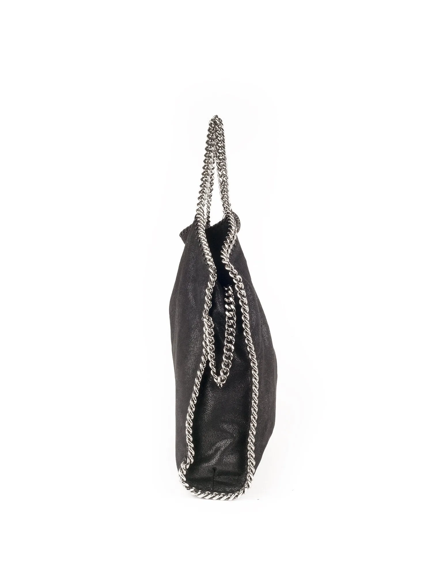 Falabella Shaggy Deer Fold Over Tote - Black