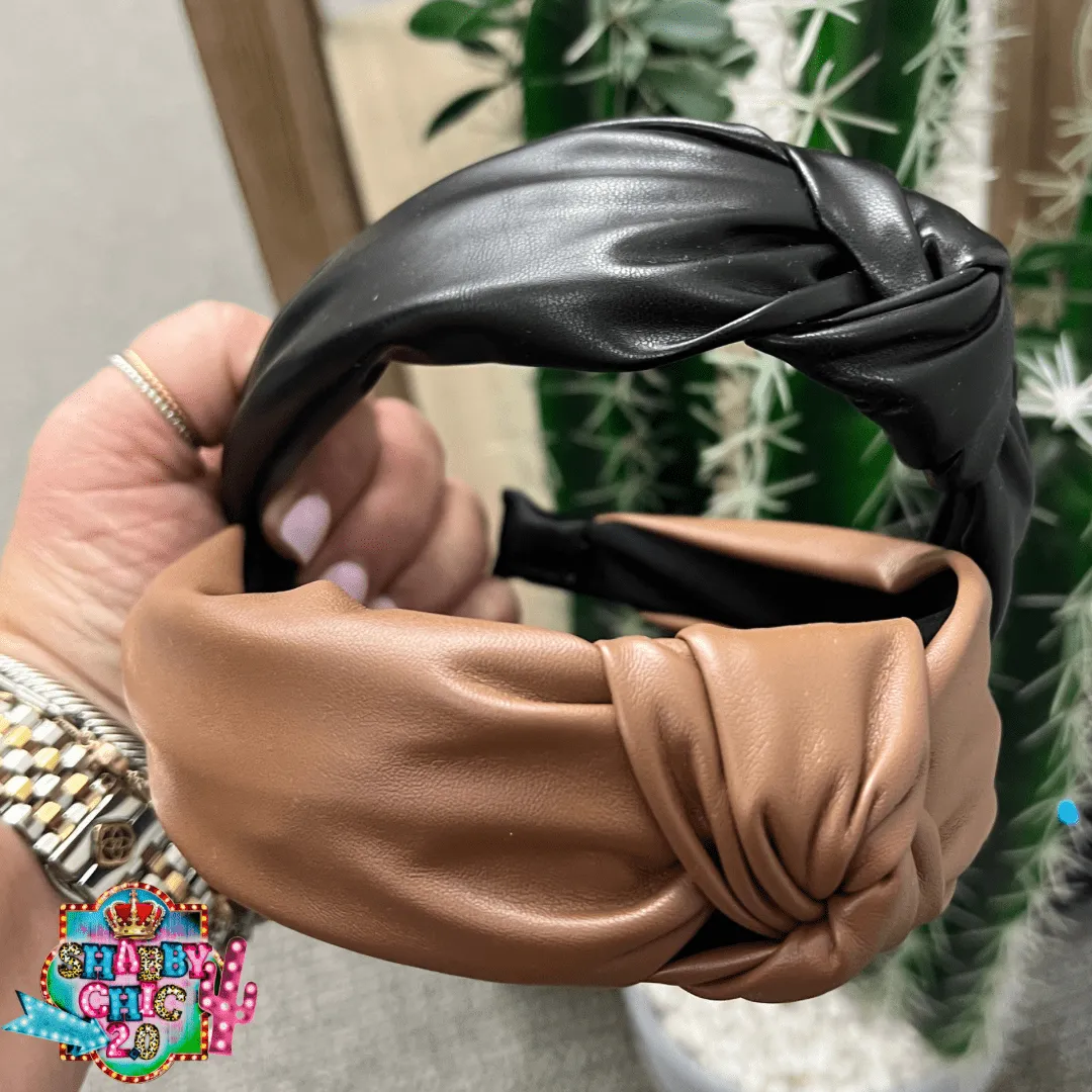 Faux Leather Headbands