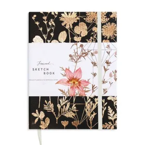Faux Leather Sketchbook- Black Shine