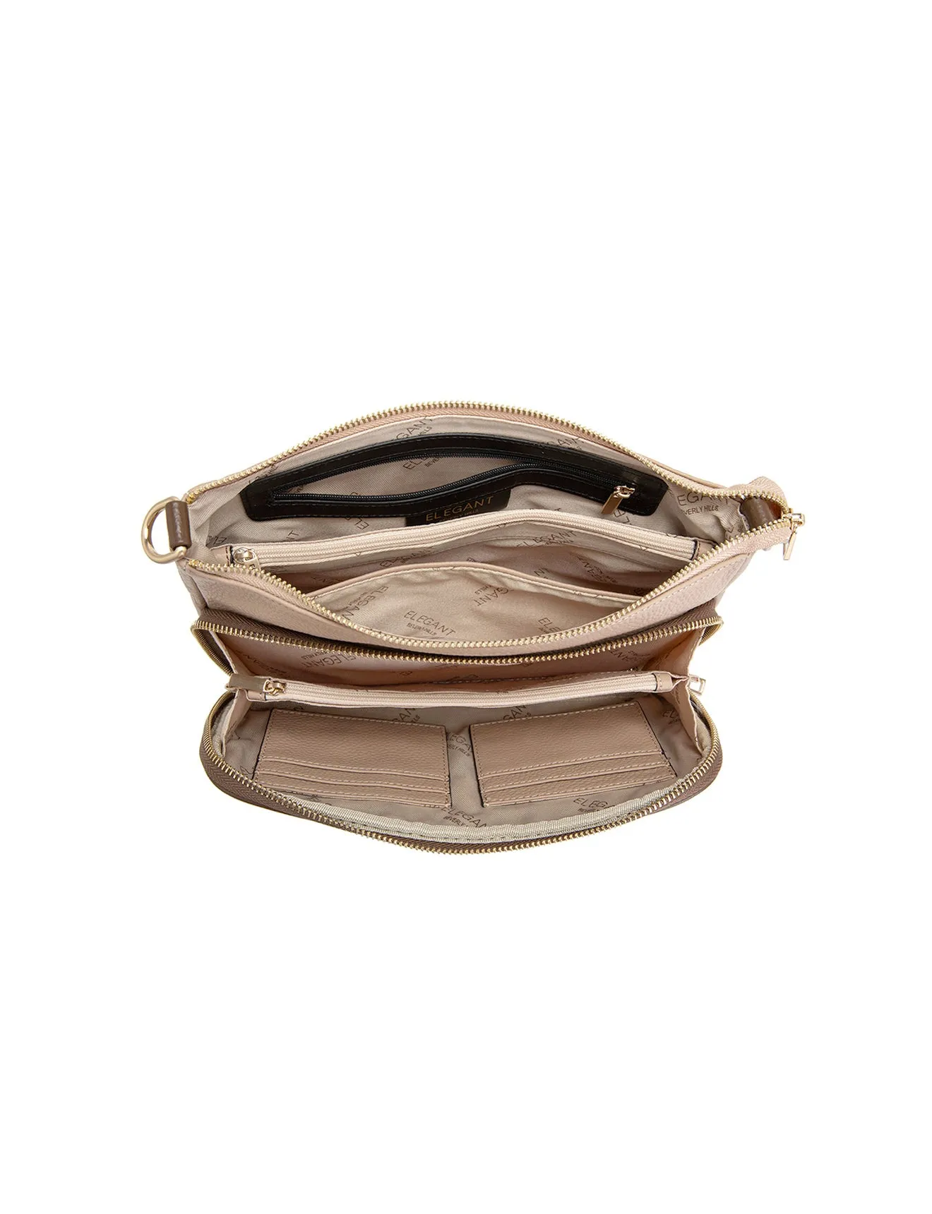FELICITY LEATHER XBODY BAG- E1-0814A-PUTTY/CINNAMON- SALE