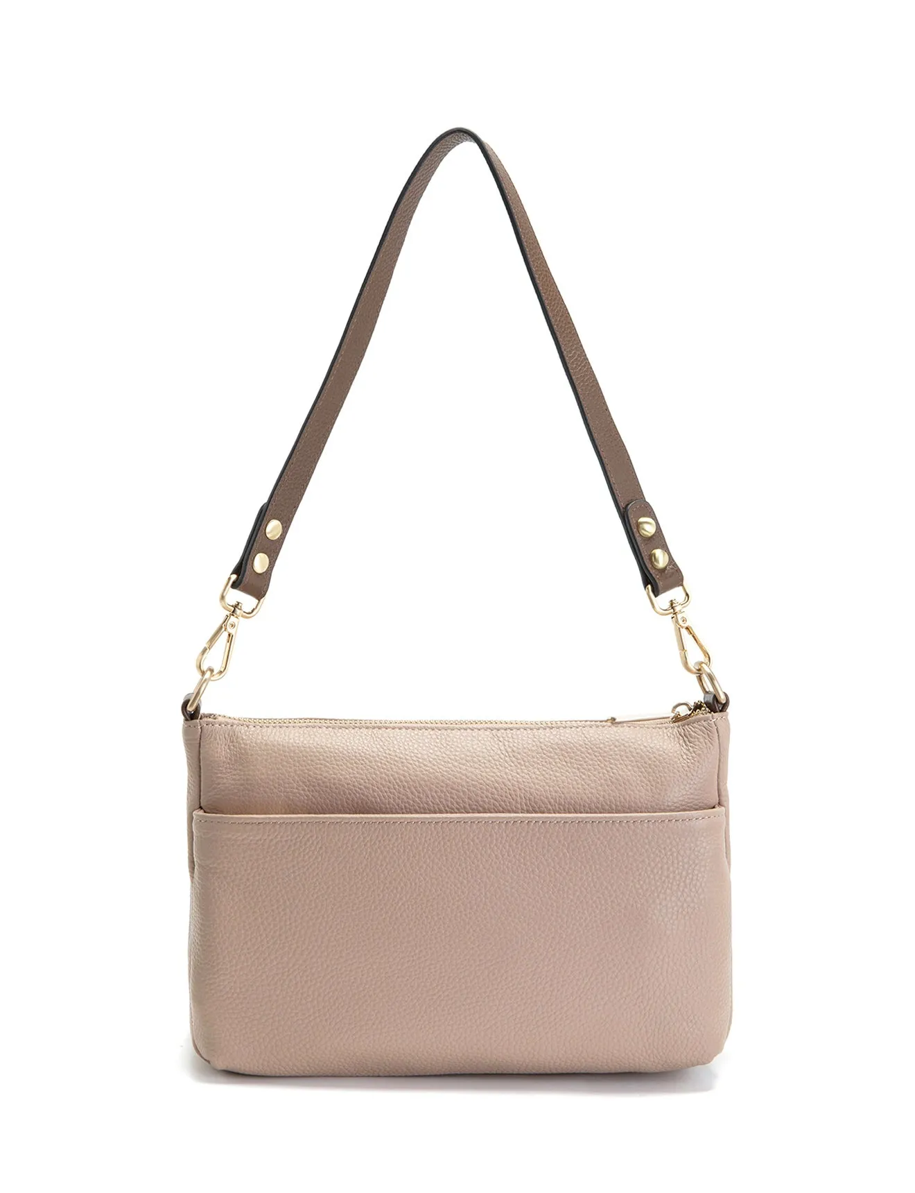 FELICITY LEATHER XBODY BAG- E1-0814A-PUTTY/CINNAMON- SALE