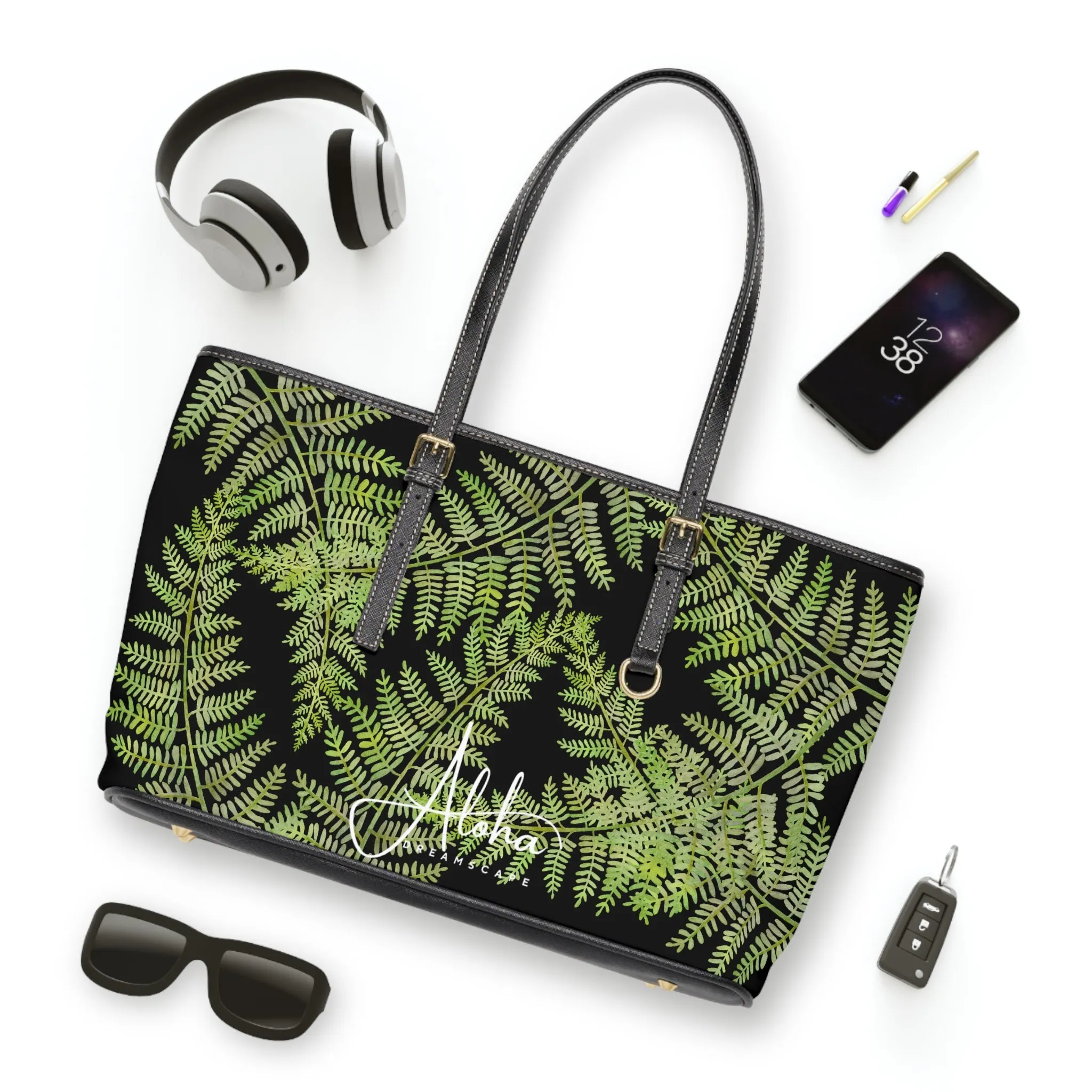 Fern Design- Zippered Shoulder Bag
