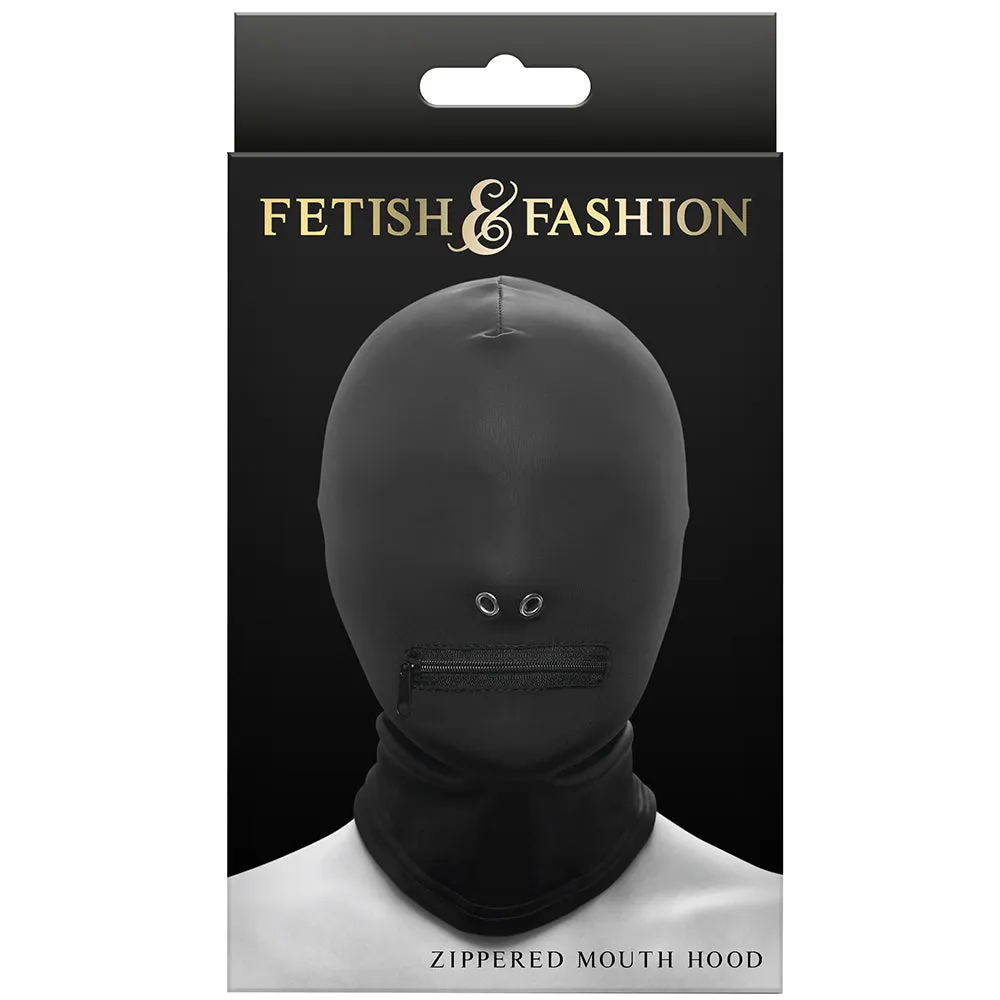Fetish & Fashion Zippered Mouth Hood