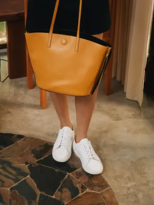 [FINAL RUN] REVERSIBLE SHOPPER BAG MUSTARD/BLACK