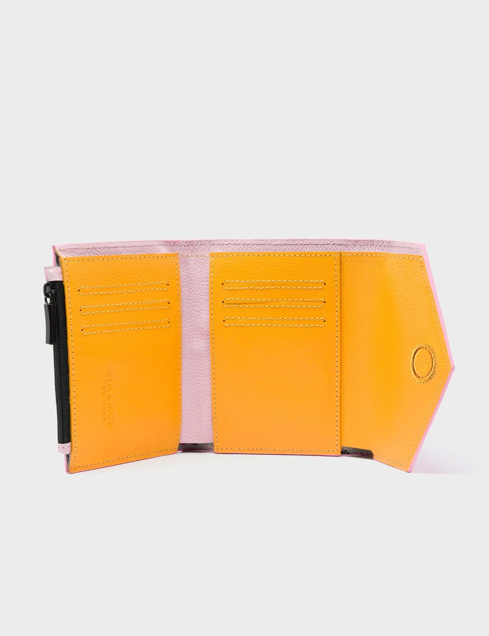 Fiona Bubblegum Pink Leather Wallet - El Trópico Print Design
