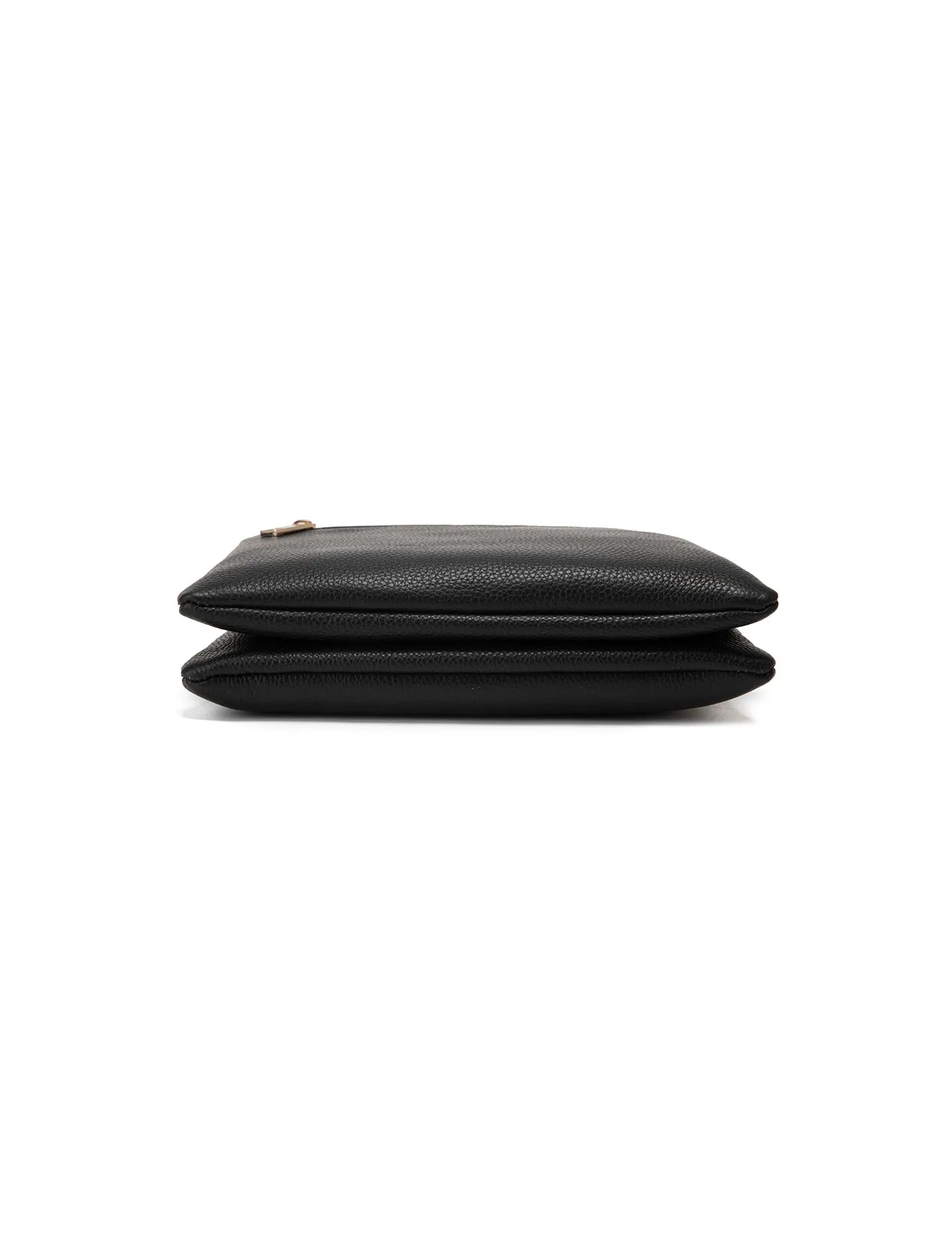 FLYNN LEATHER CROSS BODY BAG-E1-0832-BLK- SALE