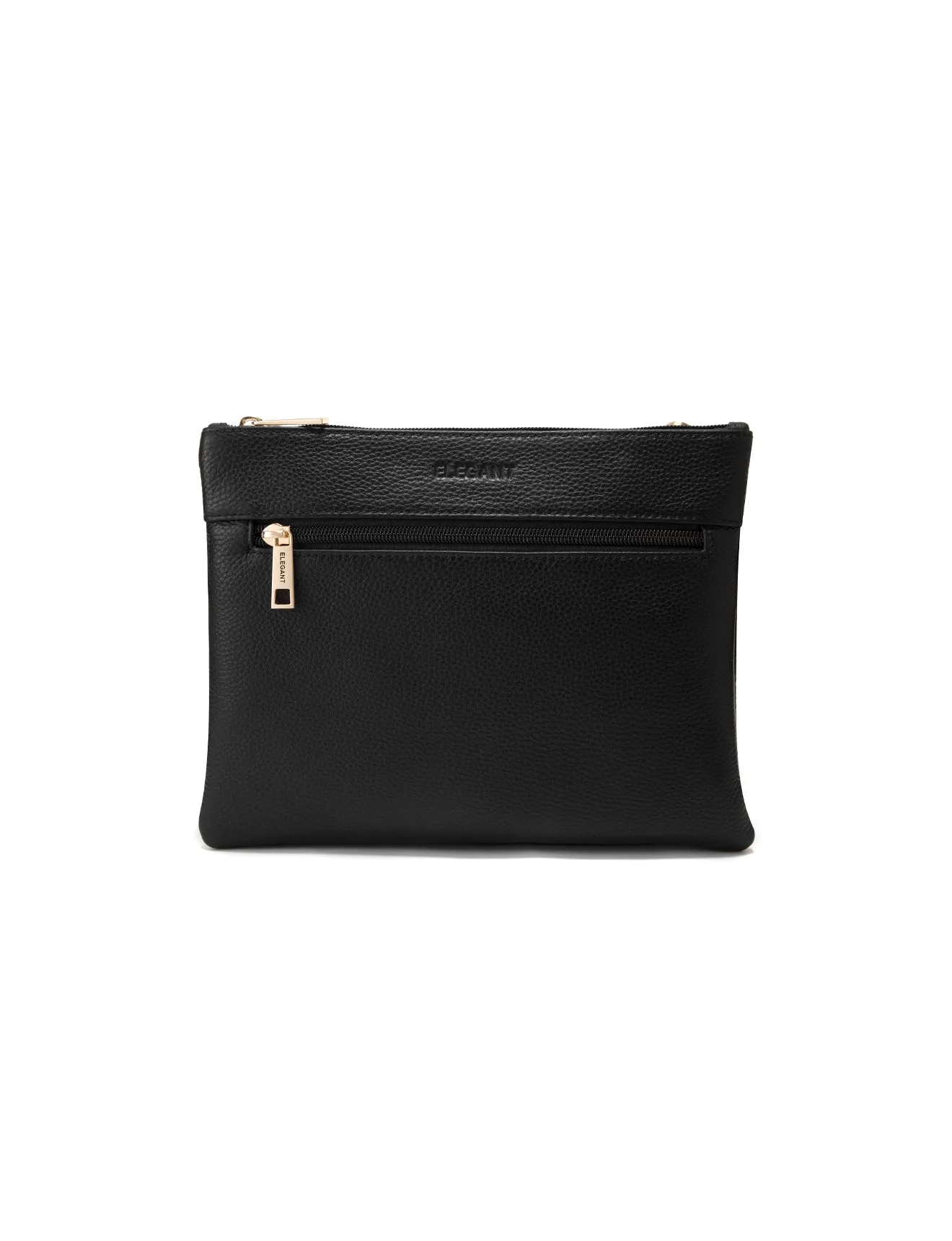 FLYNN LEATHER CROSS BODY BAG-E1-0832-BLK- SALE
