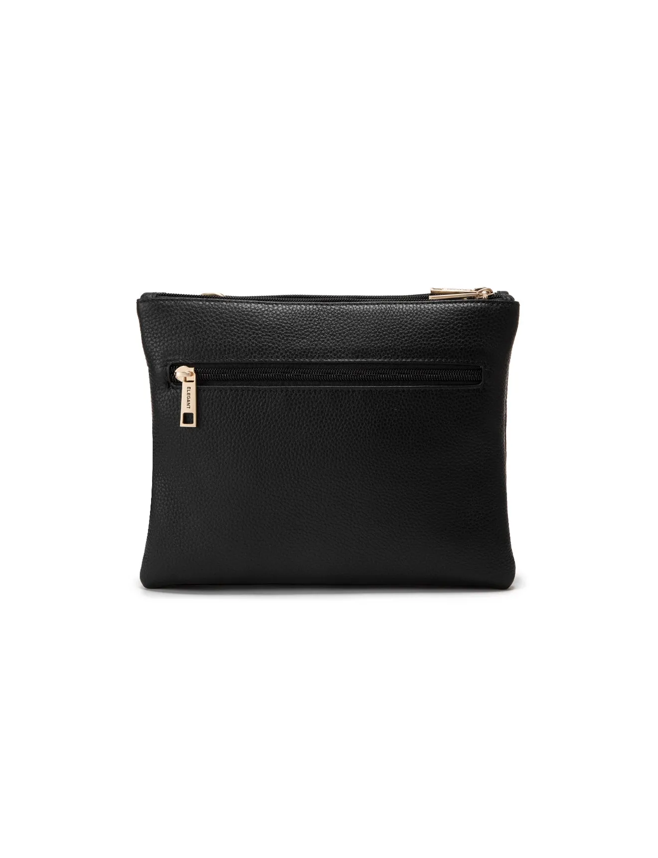 FLYNN LEATHER CROSS BODY BAG-E1-0832-BLK- SALE