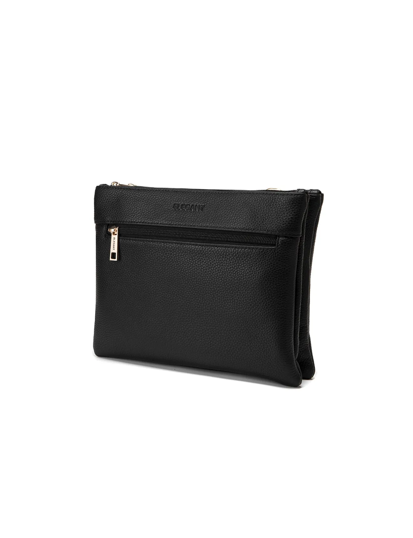 FLYNN LEATHER CROSS BODY BAG-E1-0832-BLK- SALE