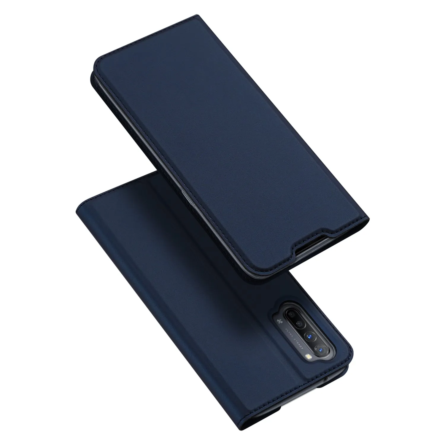 For OPPO Reno 3/3 Pro/ 3 pro 4G Case Magnetic Closure Card Slots Cellphone Cover Screen Protector Stand Available Leather Shell black