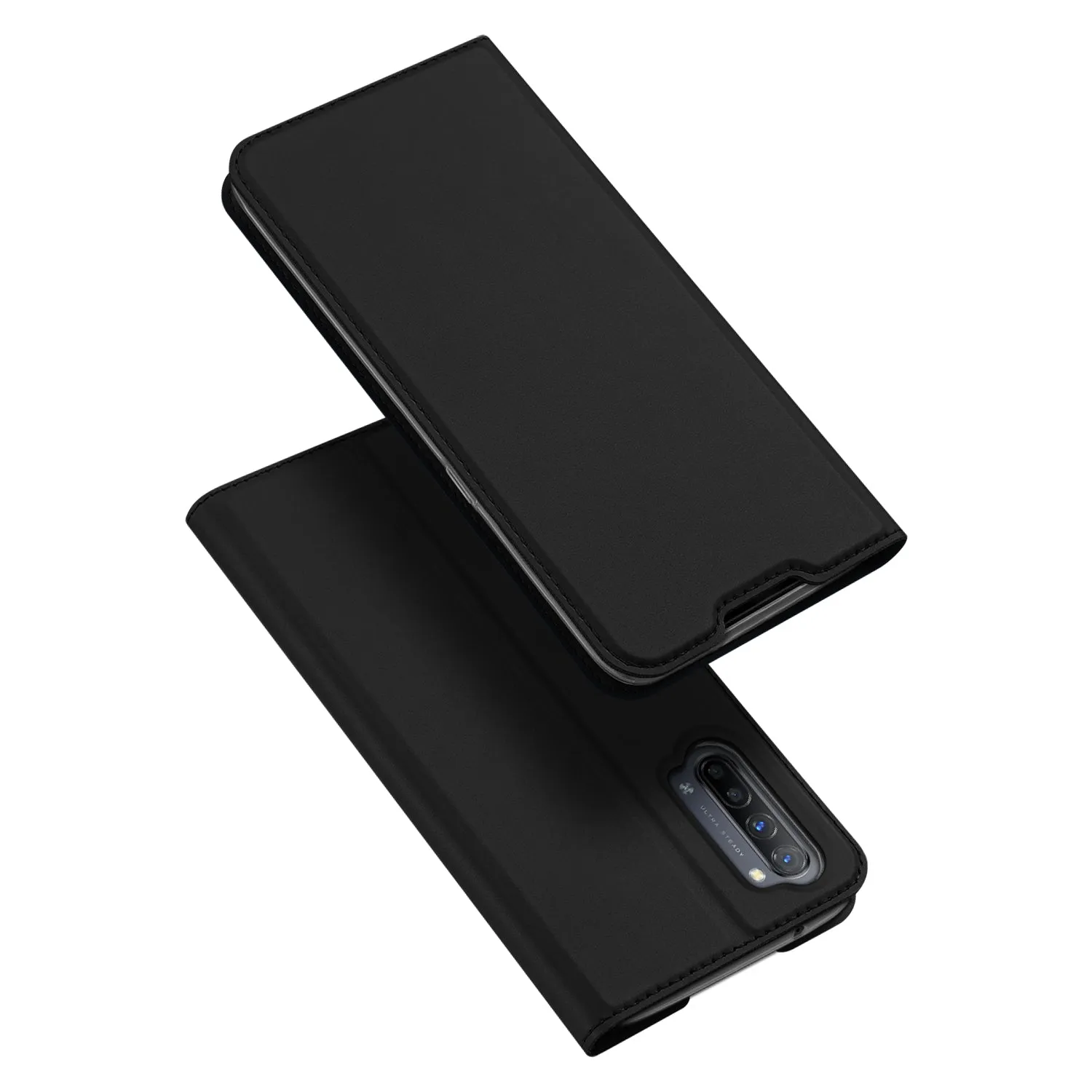 For OPPO Reno 3/3 Pro/ 3 pro 4G Case Magnetic Closure Card Slots Cellphone Cover Screen Protector Stand Available Leather Shell blue