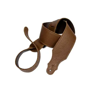Franklin USA 'Purist' Quality Soft Leather Guitar Strap - Caramel, 2.5" Wide
