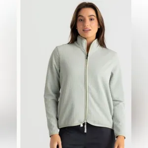 Free Fly Grid Back Women’s Fleece Jacket in Desert Sage Size L.