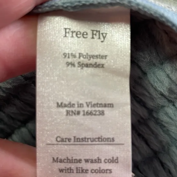 Free Fly Grid Back Women’s Fleece Jacket in Desert Sage Size L.