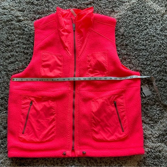 Free People Movement Hit the Hills neon coral reversible vest