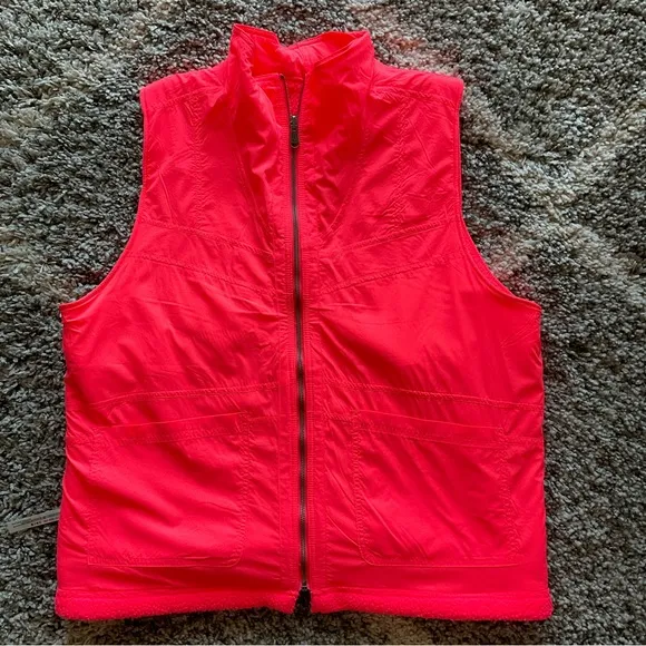 Free People Movement Hit the Hills neon coral reversible vest