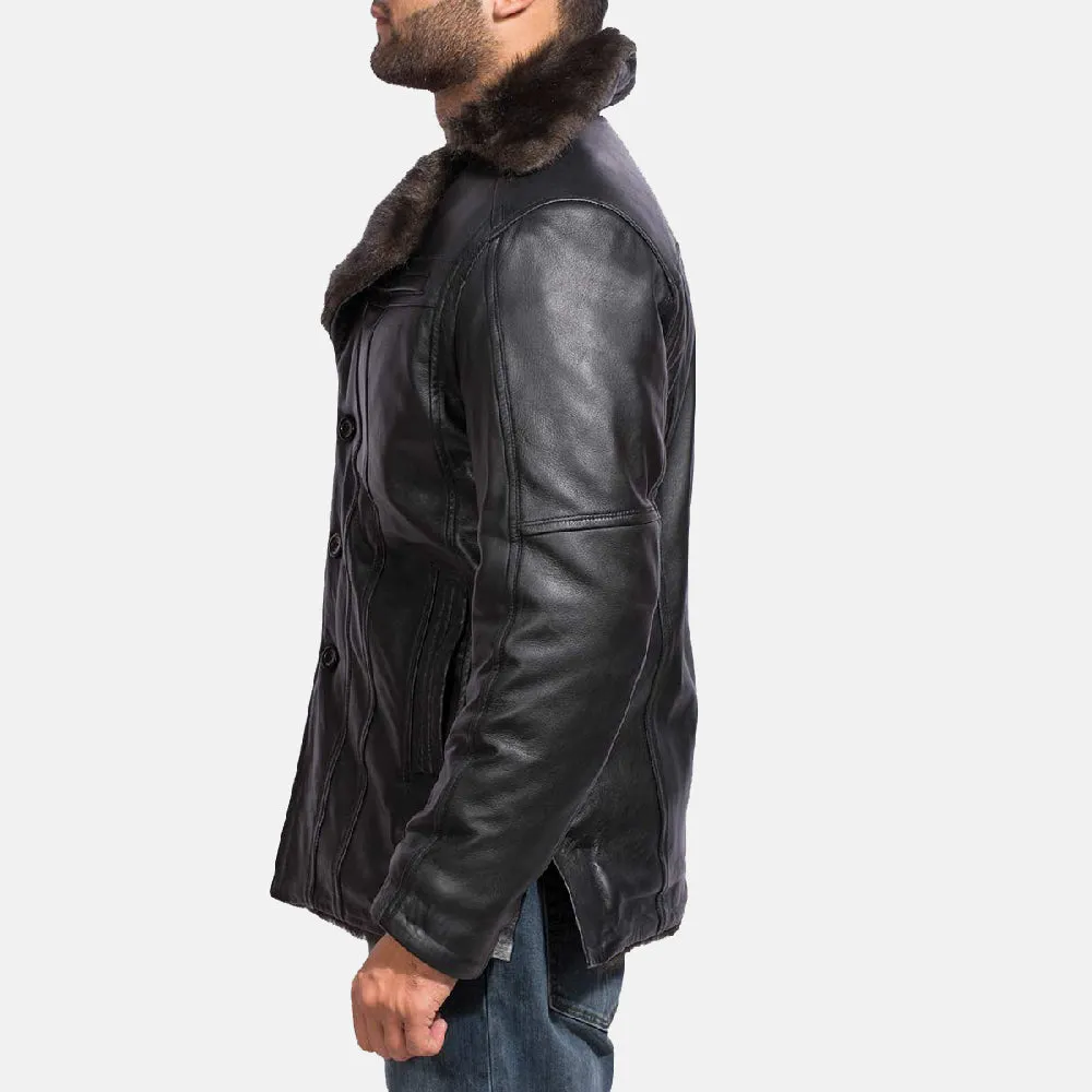 Furlux Black Leather Blazer