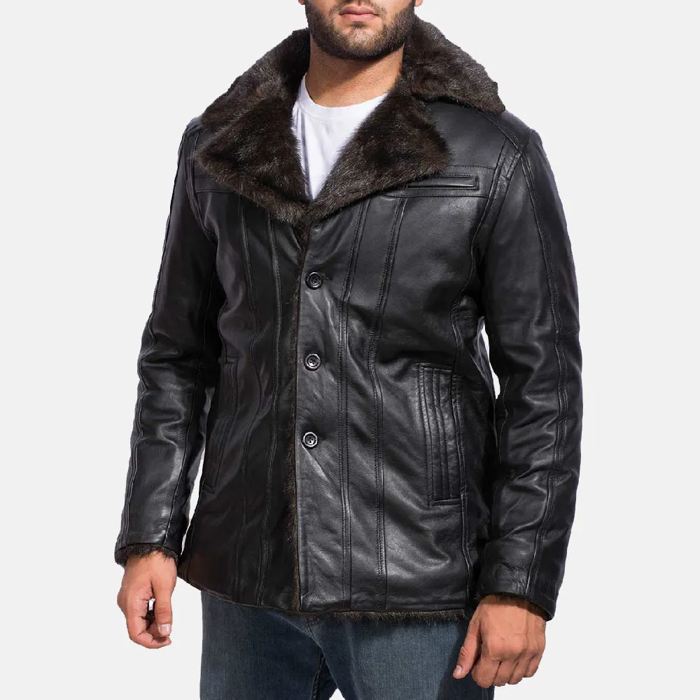 Furlux Black Leather Blazer