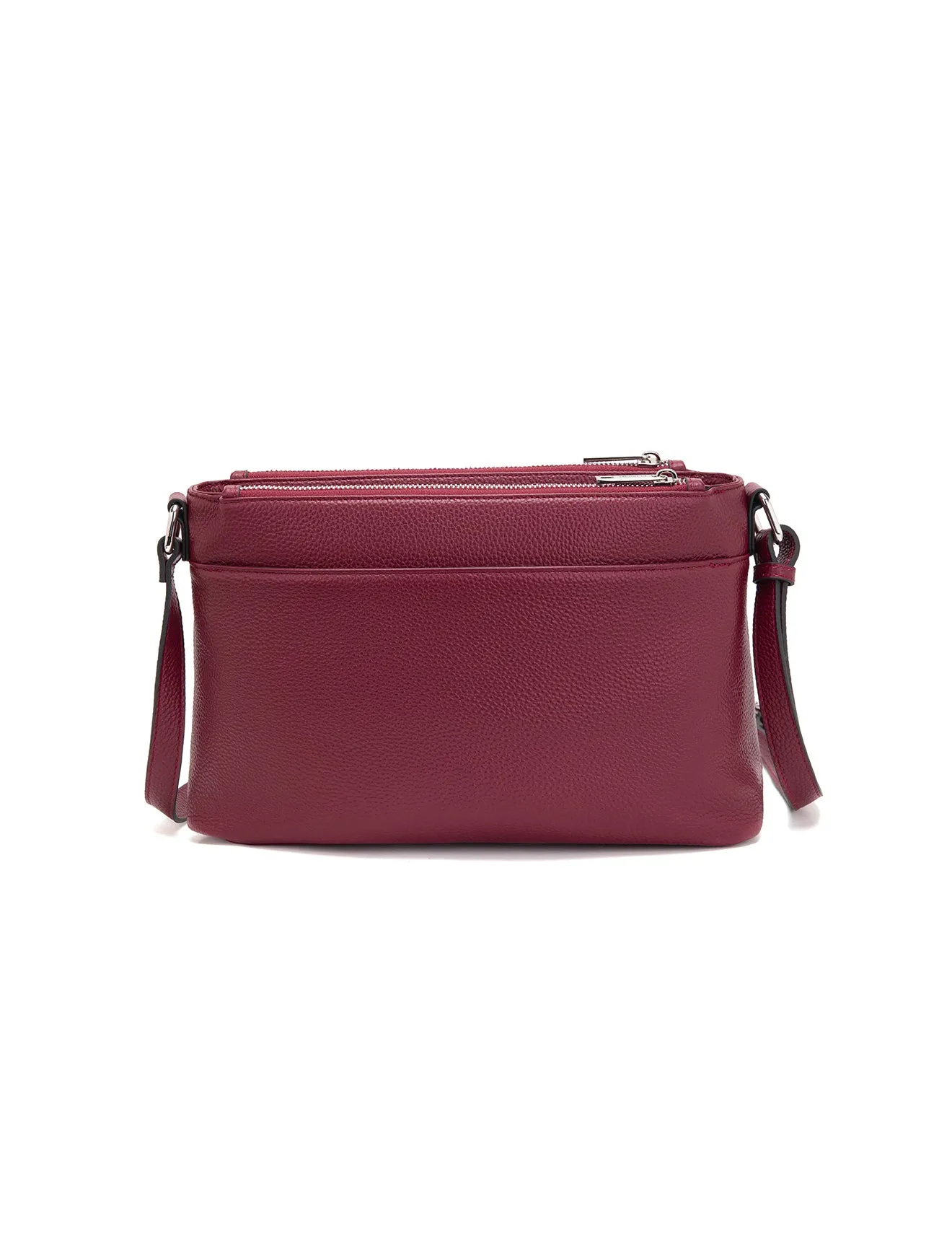 GABRIELLA TRIPLE COMPARTMENT LEATHER BAG- E1-0846-BUR-NEW IN