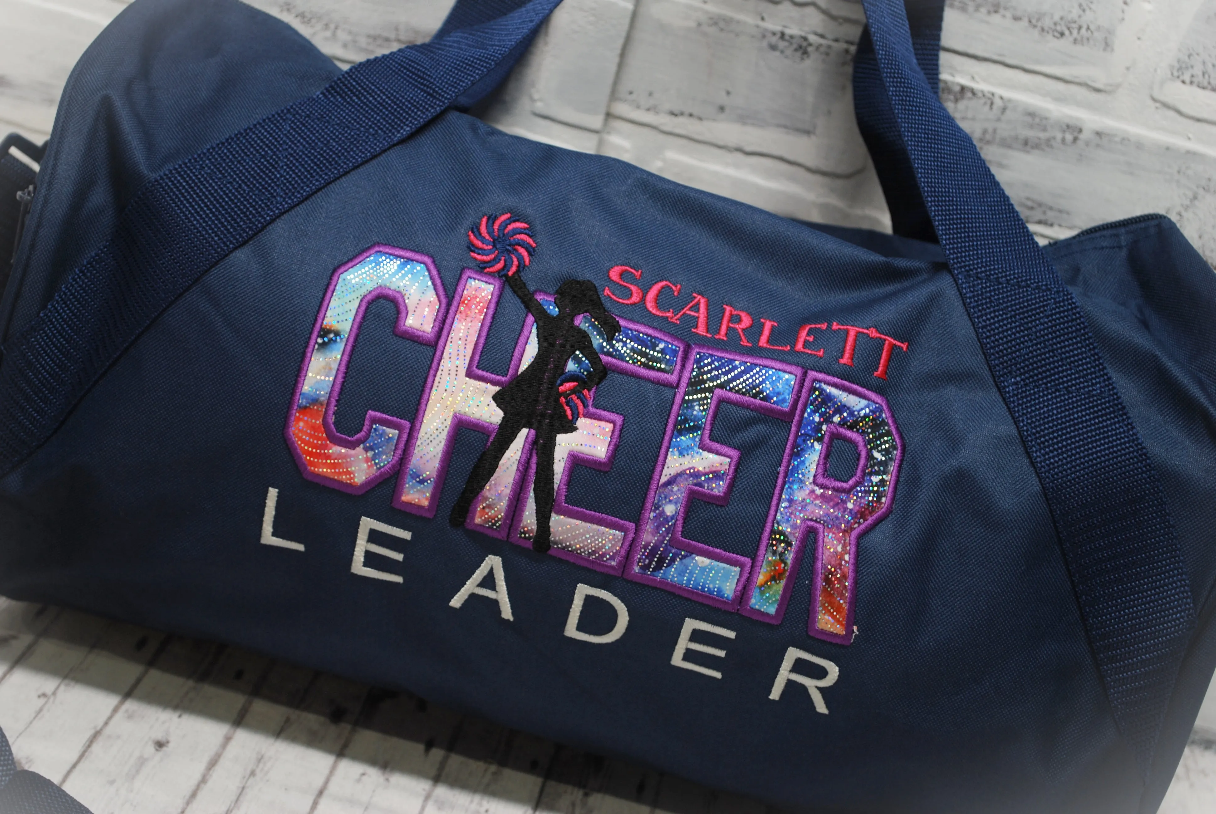 Galaxy on Puple Personalized Cheerleader Tote or Duffle Bag